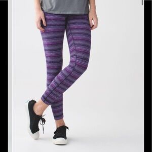 Lululemon NEW High Times Pants Tight Dye Twist Ultra Violet Multi Stripe Legging